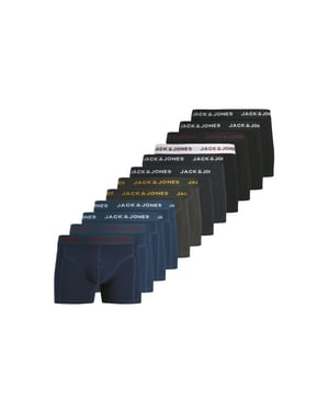 Jack & Jones Heren boxershorts trunks jacbolt effen 12-pack