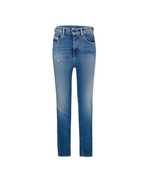 Diesel Slandy denim straight jeans met hoge taille voor dames (Blauwe Denim)