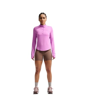 Nike Löptröja med kort dragkedja för kvinnor/damer – Swift (Magenta)