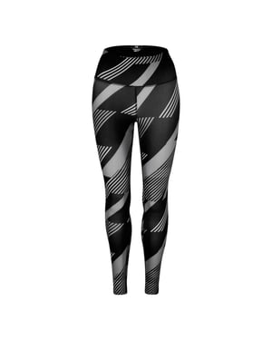 Reebok Geometriska skinny-leggings för kvinnor/damer (Svart natt)
