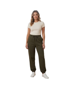 Reebok Unisex fleece joggingbroek voor volwassenen (Leger Groen)