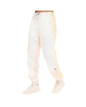 Lacoste Slanke joggingbroek met kleurblokken voor dames (Wit)