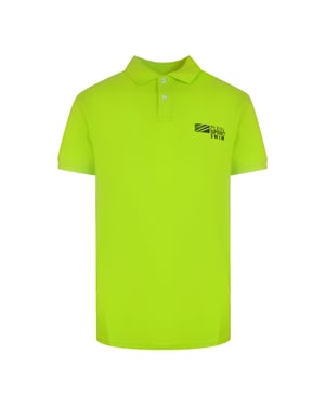 Basis Korte Mouw Kraag Logo Polo Shirt in Geel