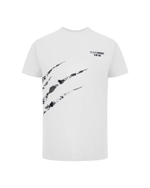 Short Sleeve Scratch Logo T-shirt in White