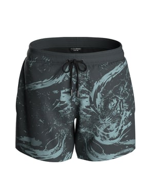 Water Tiger Logo Zwemshorts in Antraciet