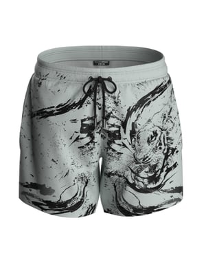 Water Tiger Logo Short voor in het Water in Lichtgrijs