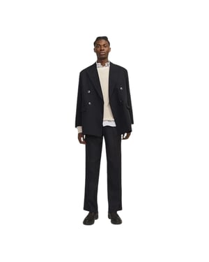 Jack And Jones Regelbundna byxor för män (Svart)
