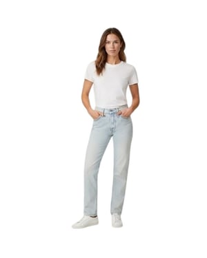 Levis 511 katoenen slim-fit jeans voor dames (Blauwe Lichte Hemel)
