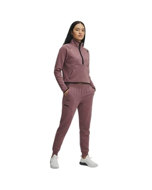 Under Armour Dames-fleece-sweatshirt met kwartritssluiting uit de Unstoppable-collectie (Maroon)