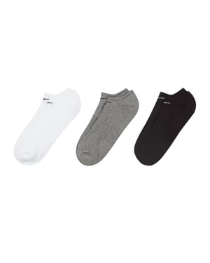 Nike Gevoerde onzichtbare sokken voor dames (set van 3) (Wit, Zwart)