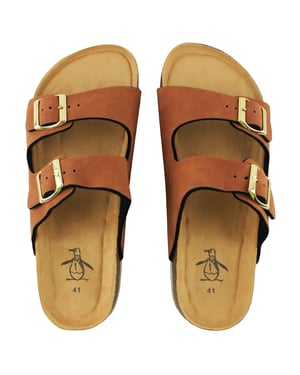 Penguin Port 2 Womens Tan Sliders