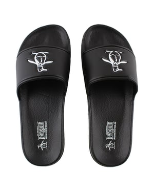 Penguin Pier Mens Black Sliders