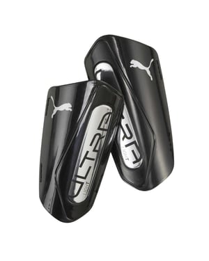 Puma Ultra lichte scheenbeschermers voor volwassenen (Zwart/Zilver)