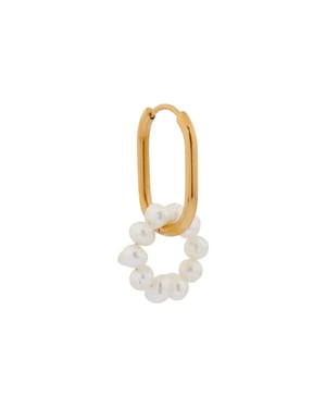 Label Kiki Oval pearl hoop