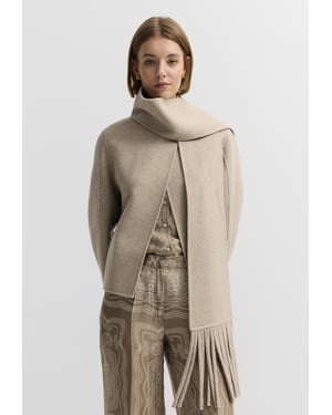 Bugatti Damen Blazer Doubleface-sjaal van wolmix