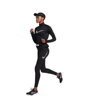 Nike Fast Dri-FIT-legging voor dames (Zwart, Wit)