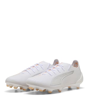 Men's Puma 5 Ultimate Adults Firm Ground Football Boots in White