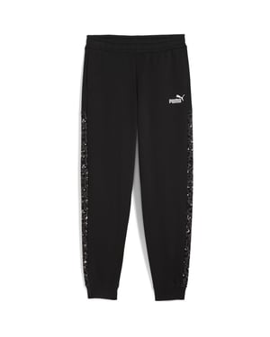 Boys Puma Kids Graphic Animal High Waist Fleece Jogger in Puma Black