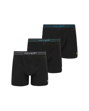 Men's Lyle And Scott Lewis 3pk in Black Multi