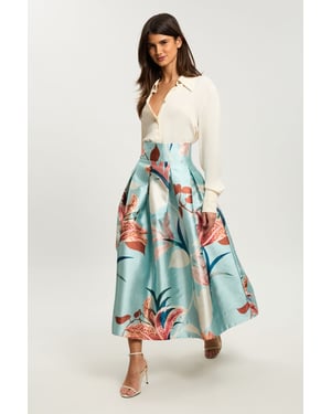 Petite Lilly Twill Woven Prom Skirt