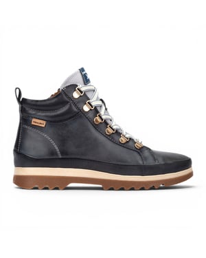 Pikolinos Dames Blauwe Leren Sneaker Winterveterlaarzen - Vigo