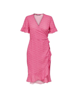 Only Onlsandy ss wrap dress ptm lila