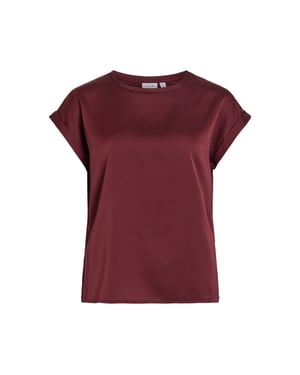 Vila viellette s/s satin top noos 14059563 port royale