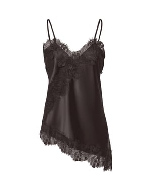 Only Onlindona strap satin lace top wvn chocolate torte