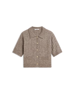 Summum Short cardigan soft melange knit vesten 7s8019-70088
