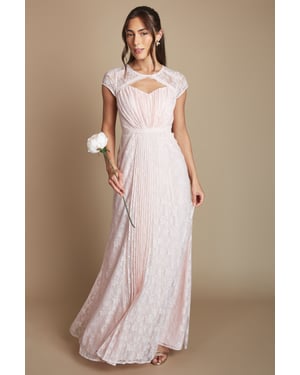 Lightweight Corded Lace Panelled Bridesmaid Dress
