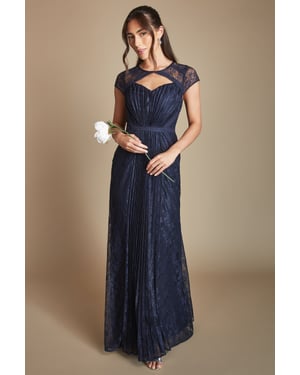 Lightweight Corded Lace Panelled Bridesmaid Dress