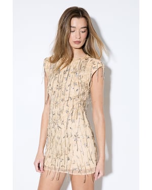 Premium Embellished Beaded Mini Dress