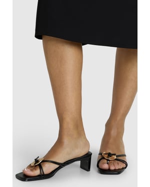 Strappy Hardware Detail Toe Post Mules