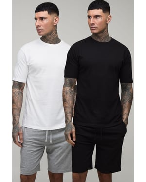 Tall Regular Fit 2 Pack T-Shirt & Lounge Shorts Set