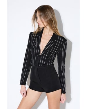 Premium Embellished Blazer Playsuit