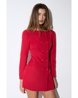 Tailored Double Breasted Blazer Dress