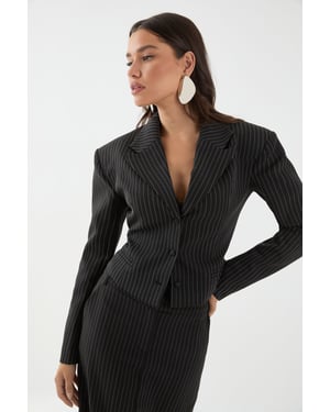 Cinched Waisted Crop Blazer