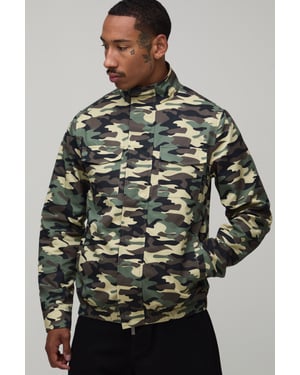 Regular Fit Camo Twill Field Jacket