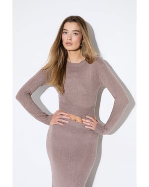 Knitted Long Sleeve Crop Top