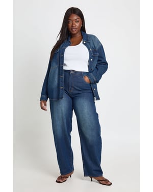 Plus Barrel Leg Jean
