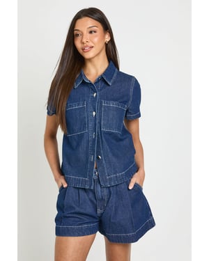 Button Down Pocket Denim Shirt