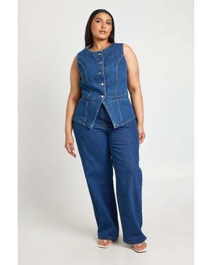 Plus Elasticated Back Channel Tie Straight Leg Jan