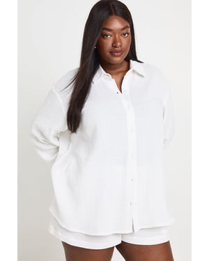 Plus Oversized Long Sleeve Shirt