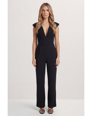 Tailored Pleated Structured Jumpsuit