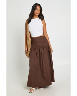 Petite Asymmetric Dropped Waist Maxi Skirt