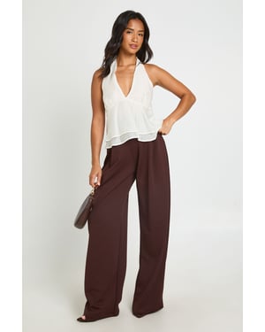Petite Basics Wide Leg Trousers