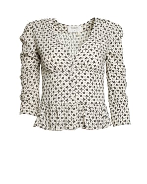 Ba&sh, Carlo top in zwart en ecru