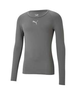 Men's Puma Liga Baselayer Tee Ls T-Shirt in Smoked Pearl