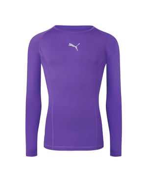 Men's Puma Liga Baselayer Tee Ls T-Shirt in Prism Violet