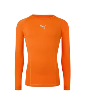 Men's Puma Liga Baselayer Tee Ls T-Shirt in Golden Poppy